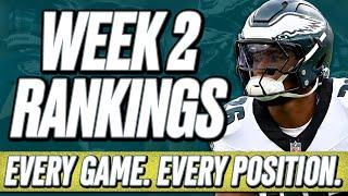 Week 2 Rankings | All Positions & All Games! | 2024 Fantasy Football Advice