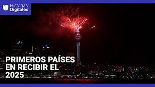 Las primeras celebraciones de bienvenida del año 2025 en el mundo