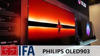 PHILIPS OLED903 mit Ambilight und Bowers & Wilkins Soundbar (IFA 2018)