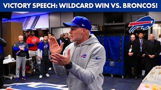 Sean McDermott's Victory Speech After Wildcard Win Over The Broncos! | Buffalo Bills