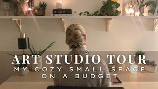 Art Studio Tour  How I Set Up and Organized my Small, Cozy, Minimalist Home Studio on a Budget