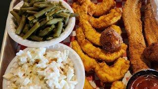Jumbo Fried Shrimps and Fried Catfish for Lunch #lunch ##lunchtime #food #foodie #friedfish