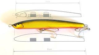 How to  Make a Sinking  Minnow / Template available   Balsa Minnow
