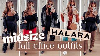 Halara Fall Midsize Office/Work Outfit Ideas | Size 10/12 | 38DD | 5'1 | #halaraflexpants