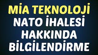 MİA TEKNOLOJİ NATO İHALESİ HAKKINDA BİLGİLENDİRME #borsa #miatk #MIATK #hisse #yorum #analiz