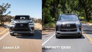 The New 2025 INFINITI QX80 and the Lexus LX - SUV Luxury Japan.