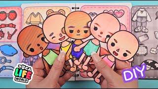 Paper Diy Toca Boca Dice Game Book #preppy #asmr #tutorial #종이놀이