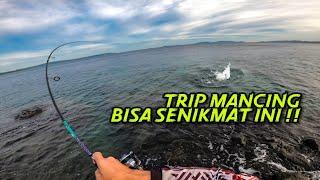 JACKPOT !! Spot tanjung bebatuan selalu jadi andalan ! Mancing casting land-based minnow & stickbait