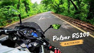 Insane Cornering at 130 KMPH - Bajaj Pulsar RS 200 Top Speed Test and  Raw Exhaust Note Ride