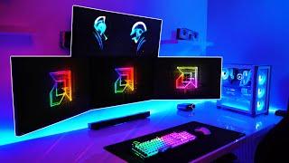 My ULTIMATE Gaming Setup Tour! (2021) - Quad Monitors - Dual PCs!!!