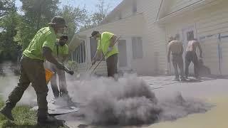 Stamped Concrete Patio & Walkway - THEY CALLED IN THE A-TEAM!!