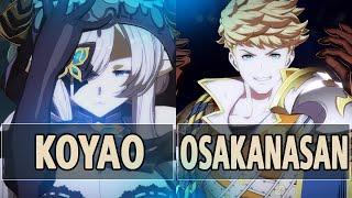 GBVSR:Koyao (Narmaya B.Butterfly) Vs Osakanasan (Vane)| High Level Gameplay.