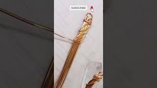 How to make homemade bracelet | Leaf bangle | handmade wire jewellery making #shorts #diycrafts