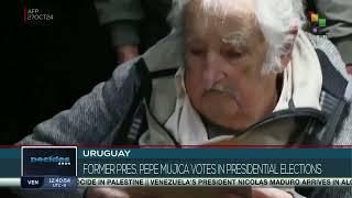 Former President José "Pepe" Mujica votes in Uruguay's presidential elections