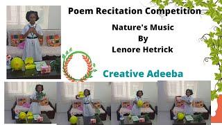 Poem recitation school competition/2022/ poem with prop/ Nature theme-Nature's Music/ Lenore Hetrick