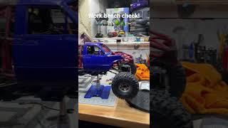 1/10 rc workbench progress all axial rigs in prep for Axialfest. #rc #rccrawler #truck #4x4