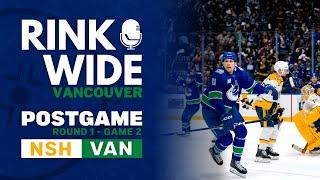 RINK WIDE PLAYOFF POST-GAME: Vancouver Canucks vs Nashville Predators | Round 1 - Game 2
