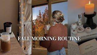 7AM fall morning routine  cozy/relaxing but also realistic [2022]