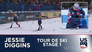 Jessie Diggins Wins | 2022 Tour de Ski Stage 1