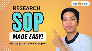 EASY Way to Create Your RESEARCH SOP | Thesis Secret Tricks