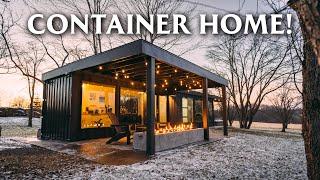 Tiny Shipping Container Home! // Scenic Orchard Airbnb Tiny House Tour!