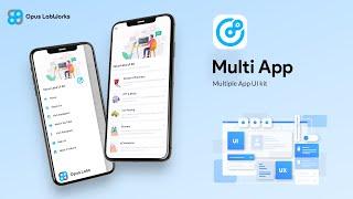 Multiple App Template UI kit with 100+ Screens | Various Apps in One App |  Multi App