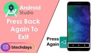 Press Back Again to Exit Android Studio