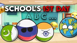 [School's 1st Day be like] [Countryballs in a school ] [Funny School] 