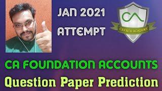 CA Foundation Accounts Paper Prediction | Jan 2021 Attempt