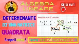 Matrici -  Determinante di una matrice quadrata | Andrea il Matematico