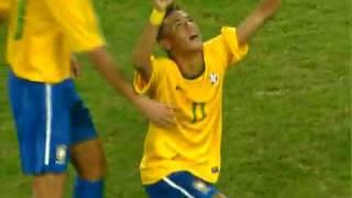 Primeiro gol do Neymar na seleção brasileira