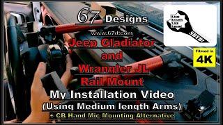 67 Designs Jeep Gladiator and Wrangler JL Full Rail installation with Medium Arms Cinematic Intro