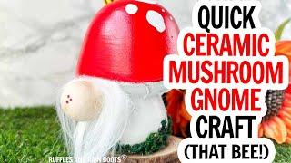 Ceramic Mushroom Gnome / Quick Gnome DIY / Crafts to Make and Sell / Scrap Buster Gnome Idea