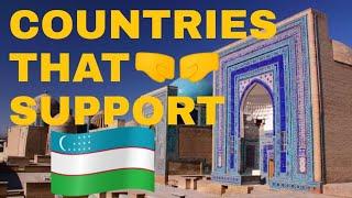  Top 10 Countries that Support Uzbekistan | Includes Pakistan Turkey & Russia | Yellowstats 