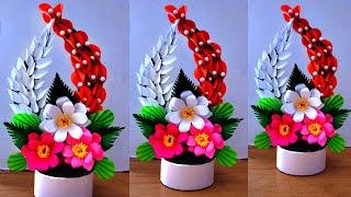 beautiful flower bouquet making with paper / diy flower bouquet