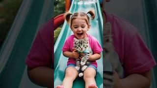 Tiny Hands, Tiny Paws: A Heartwarming Adventure..! #cat #kitten #cute #purchase #ai #shorts #viral