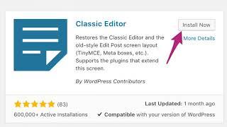 Wordpress classic editor plugin tutorial in hindi |  Classic Editor (Best Wordpress Editor Plugins)