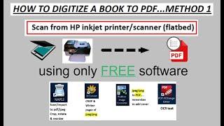 How to digitize a book to pdf - using free software & flatbed scanner