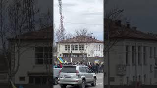 Residents in Melitopol Protest Russian Occupation of City