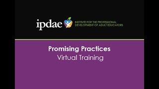 IPDAE Virtual Training - Promising Practices