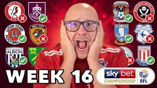 2024/25 Championship Predictions - Matchday #16