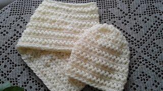Вязание на вилке. Шапочка. Часть 6 // Women's hats knitting // Сrochet scarf