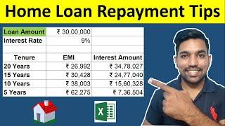 Home Loan Repayment Tips with Calculation | Prepayment Calculator in Excel