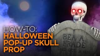 DIY Halloween Pop-Up Skull Prop