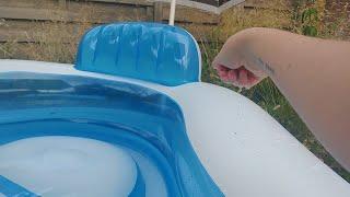 ASMR #103 - INFLATABLE POOL - water sounds & soft tapping - no talking