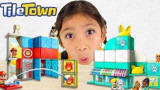 Build Play & Save the Day with Maddie & Ben Tile Town Adventure!