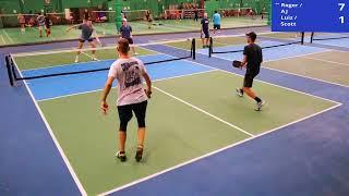 Aggressive Pickleball Men's Doubles with Stats