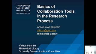 Basics of Collaboration Tools in the Research Process