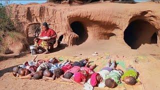 Cold Winter day in a Cave and Cooking Village Style Food| Village life of Africa 