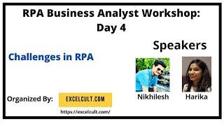 RPA Business Analyst Workshop -Challenges in RPA